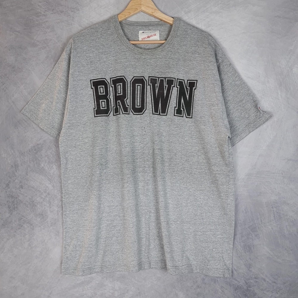 Brown University Shirt Mens Large Gray NCAA College Champion Fieldhouse Tee